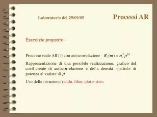 laboratorio del 29 09 05 processi ar