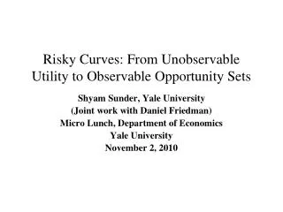Risky Curves: From Unobservable Utility to Observable Opportunity Sets