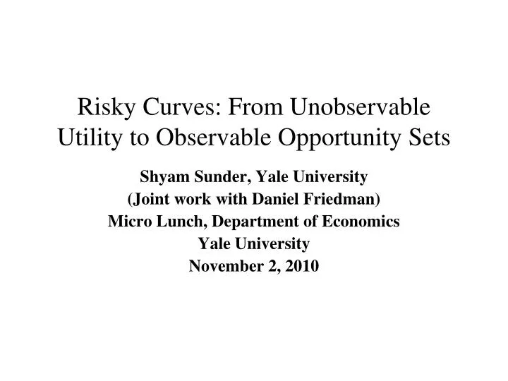 risky curves from unobservable utility to observable opportunity sets
