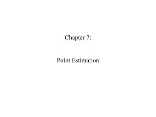chapter 7 point estimation