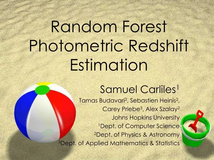 random forest photometric redshift estimation