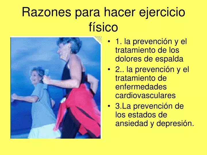 razones para hacer ejercicio f sico