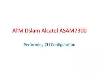 ATM Dslam Alcatel ASAM7300