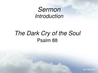 Sermon Introduction
