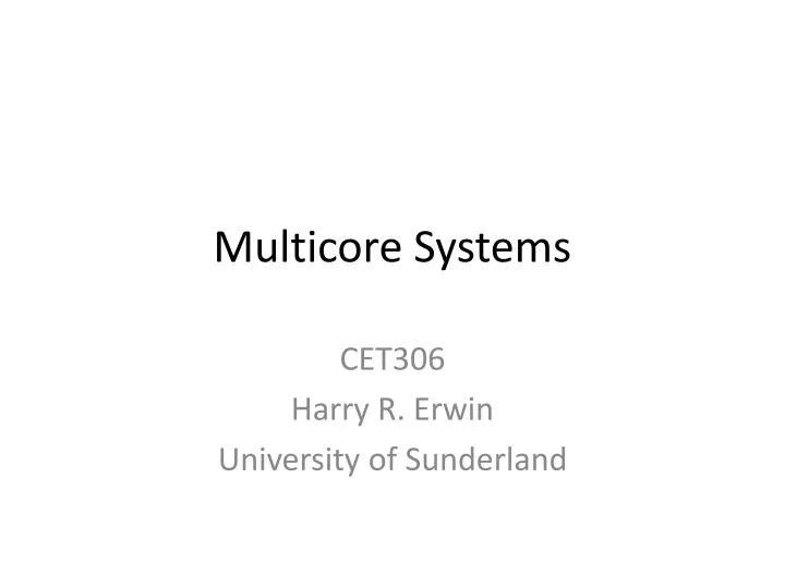 multicore systems
