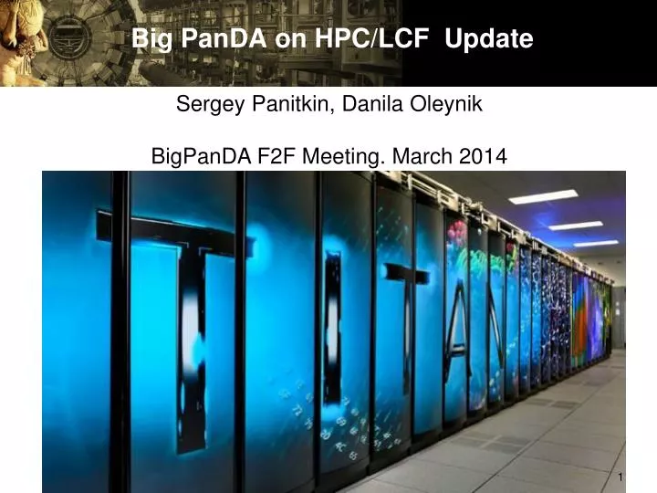 big panda on hpc lcf update