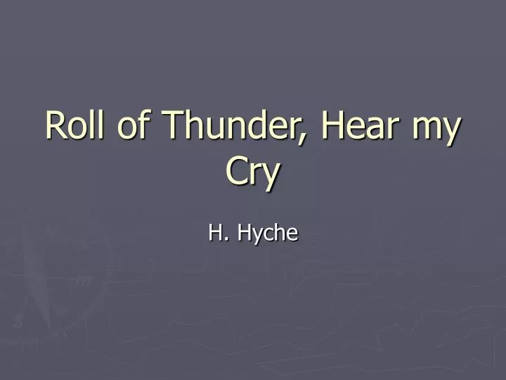 roll of thunder hear my cry