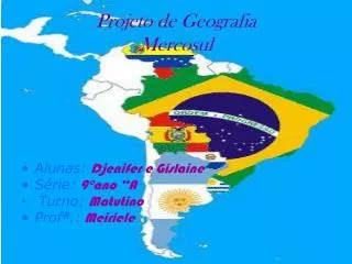projeto de geografia mercosul