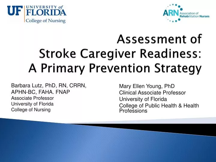 assessment of stroke caregiver readiness a primary prevention strategy