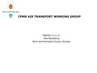 CPMR AIR TRANSPORT WORKING GROUP