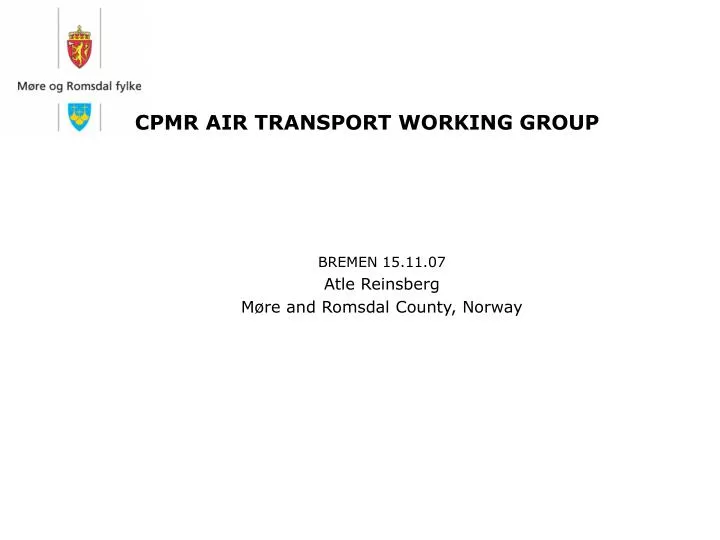 cpmr air transport working group