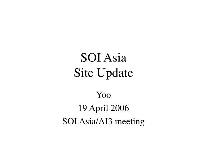soi asia site update