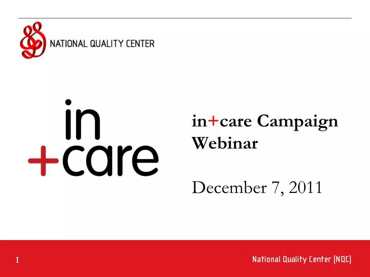 in care campaign webinar december 7 2011