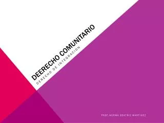 deerecho comunitario