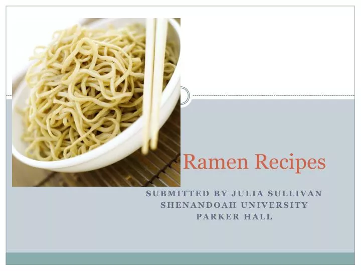 ramen recipes