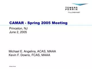 CAMAR - Spring 2005 Meeting