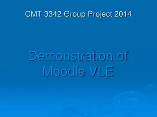 CMT 3342 Group Project 2014