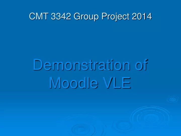 cmt 3342 group project 2014