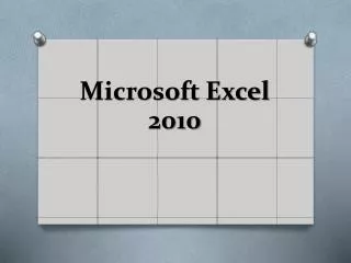 microsoft excel 2010