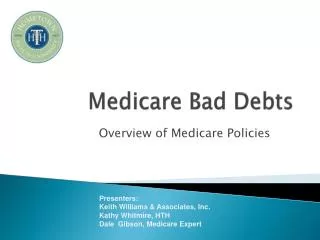 Medicare Bad Debts