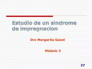 estudio de un sindrome de impregnacion