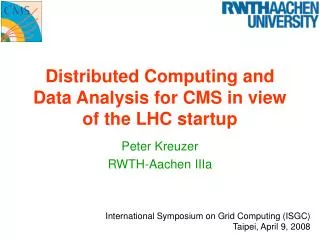 Distributed Computing and Data Analysis for CMS in view of the LHC startup