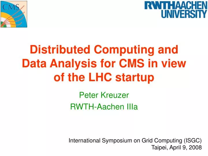 distributed computing and data analysis for cms in view of the lhc startup