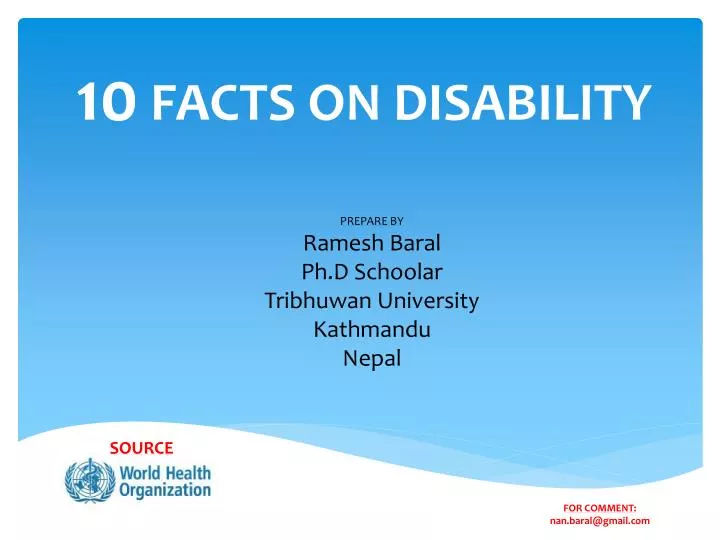10 facts on disability