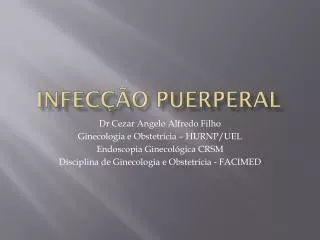 infec o puerperal