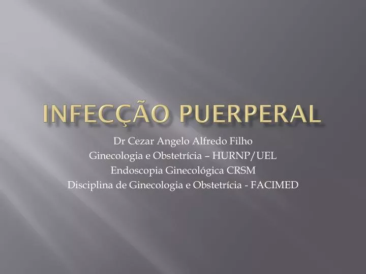 infec o puerperal