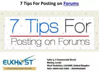 7 Tips for posting on Forums