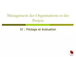 management des organisations et des projets