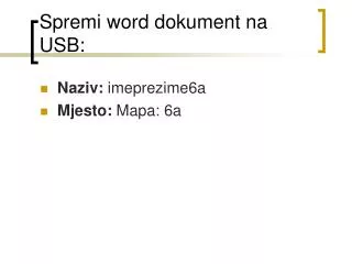 spremi word dokument na usb