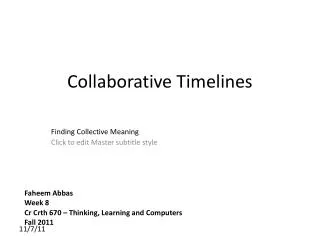 Collaborative Timelines