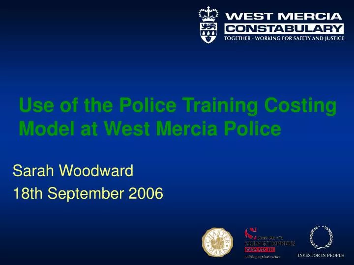 use of the police training costing model at west mercia police