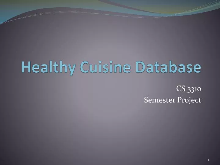 healthy cuisine database