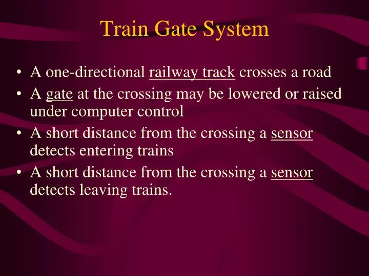 train gate system