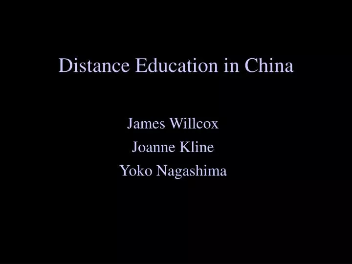 distance education in china