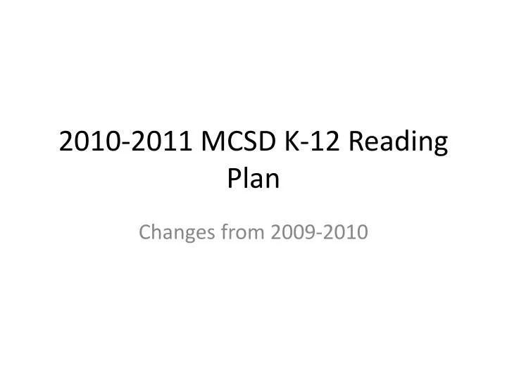 2010 2011 mcsd k 12 reading plan