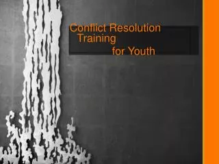 Conflict Resolution Training for Youth