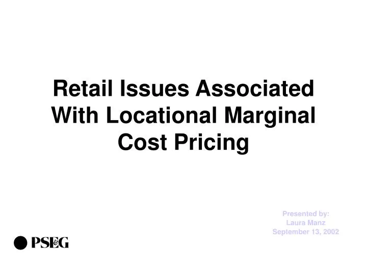 retail issues associated with locational marginal cost pricing