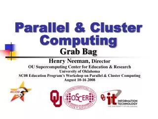 Parallel &amp; Cluster Computing Grab Bag