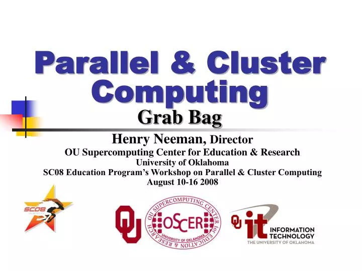 parallel cluster computing grab bag