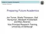Preparing Future Academics - slide 1