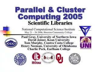 Parallel &amp; Cluster Computing 2005 Scientific Libraries