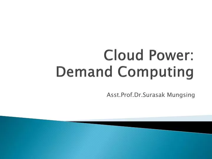 cloud power demand computing