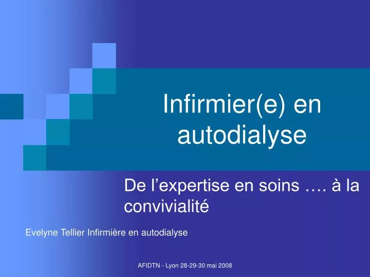 infirmier e en autodialyse