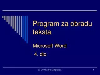 program za obradu teksta