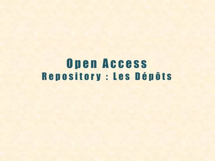 open access repository les d p ts