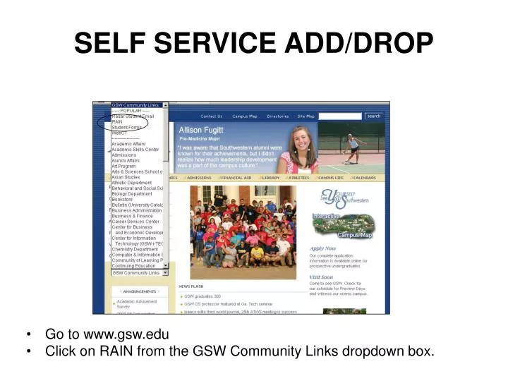 self service add drop